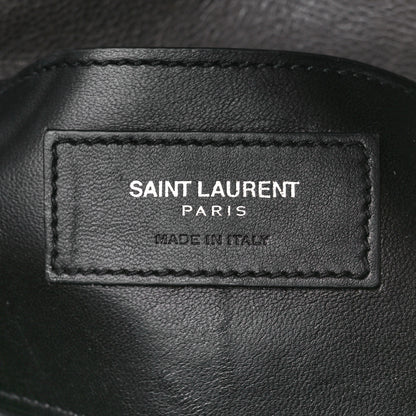 Saint Laurent Sheepskin Matelasse Chevron Monogram Medium College Bag Light Coal 6 of 12