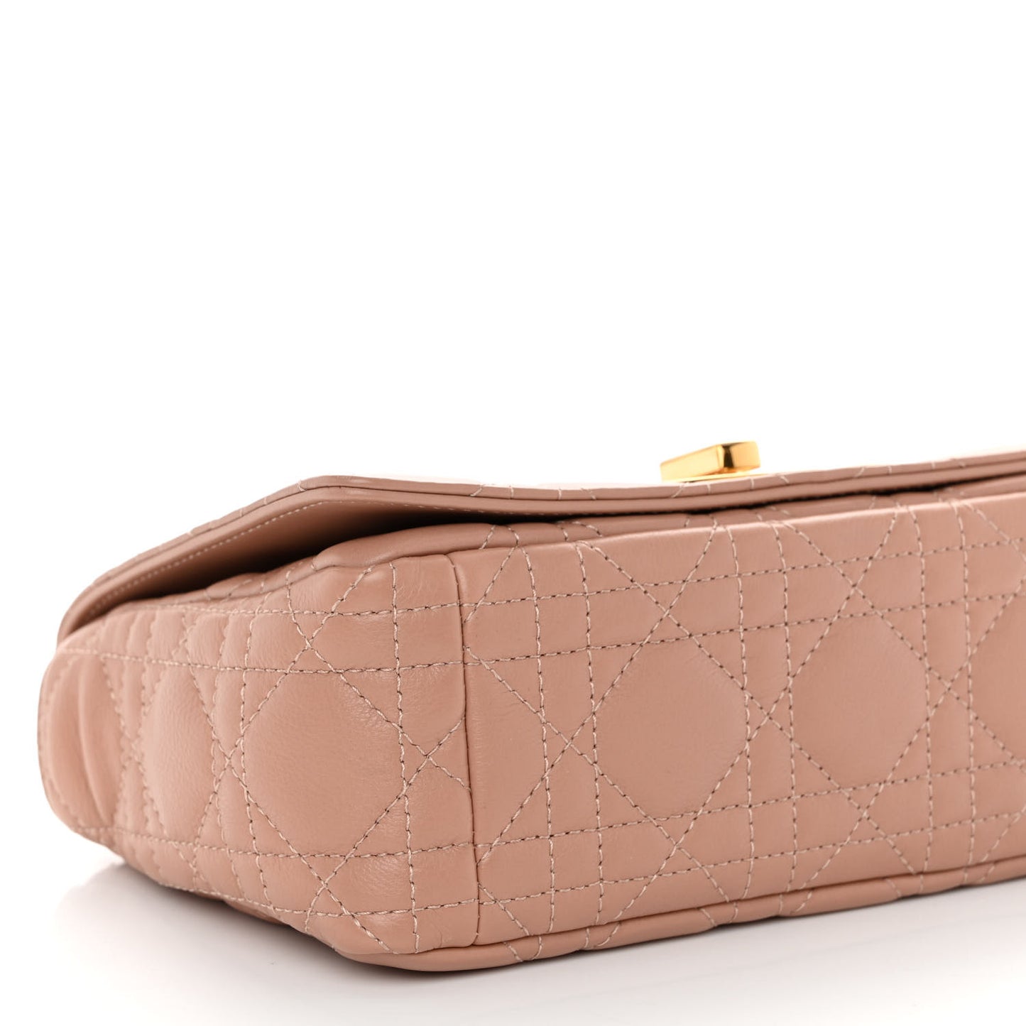 Calfskin Cannage Small Caro Bag Rose De Vents