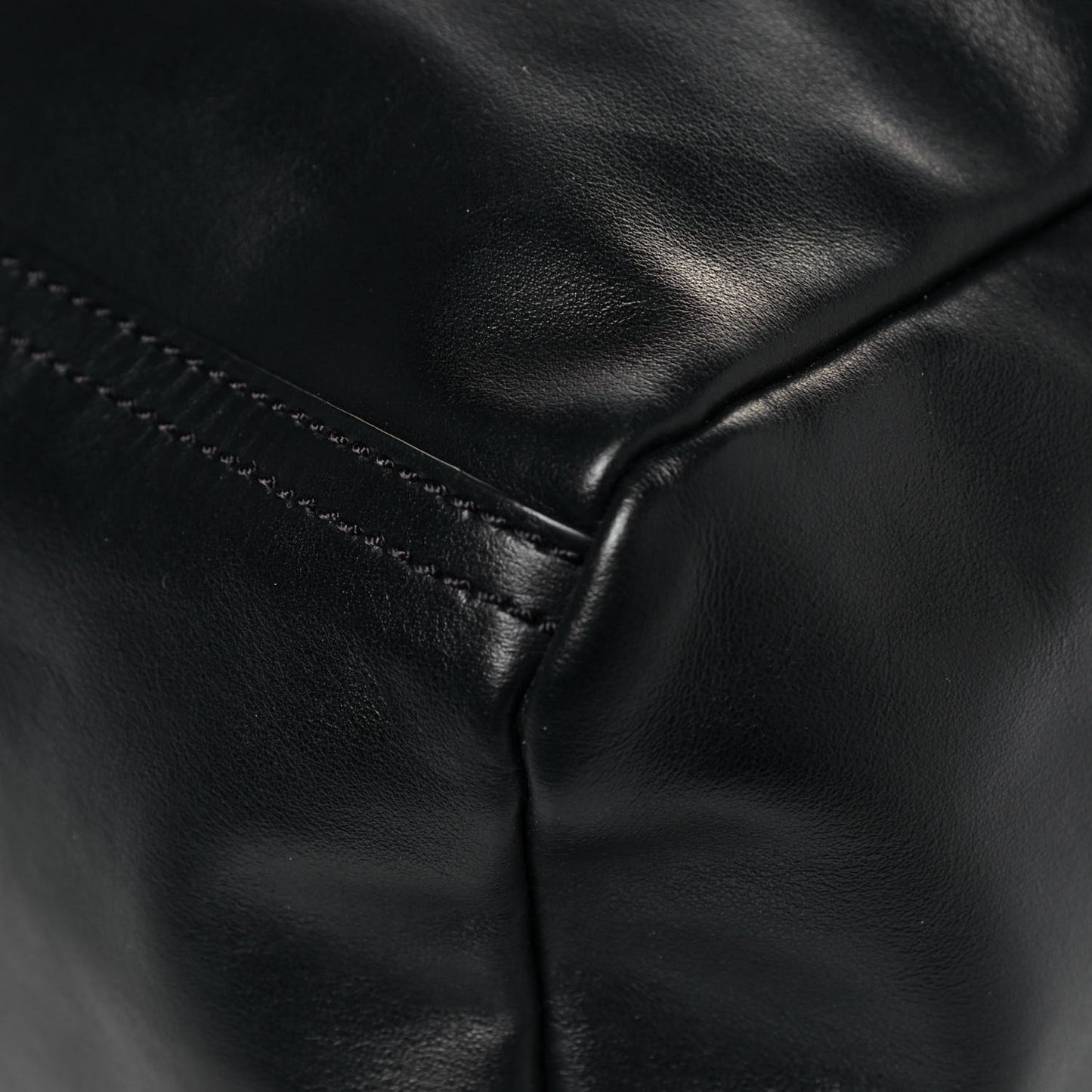 Calfskin Small Pandora Logo Strap Black