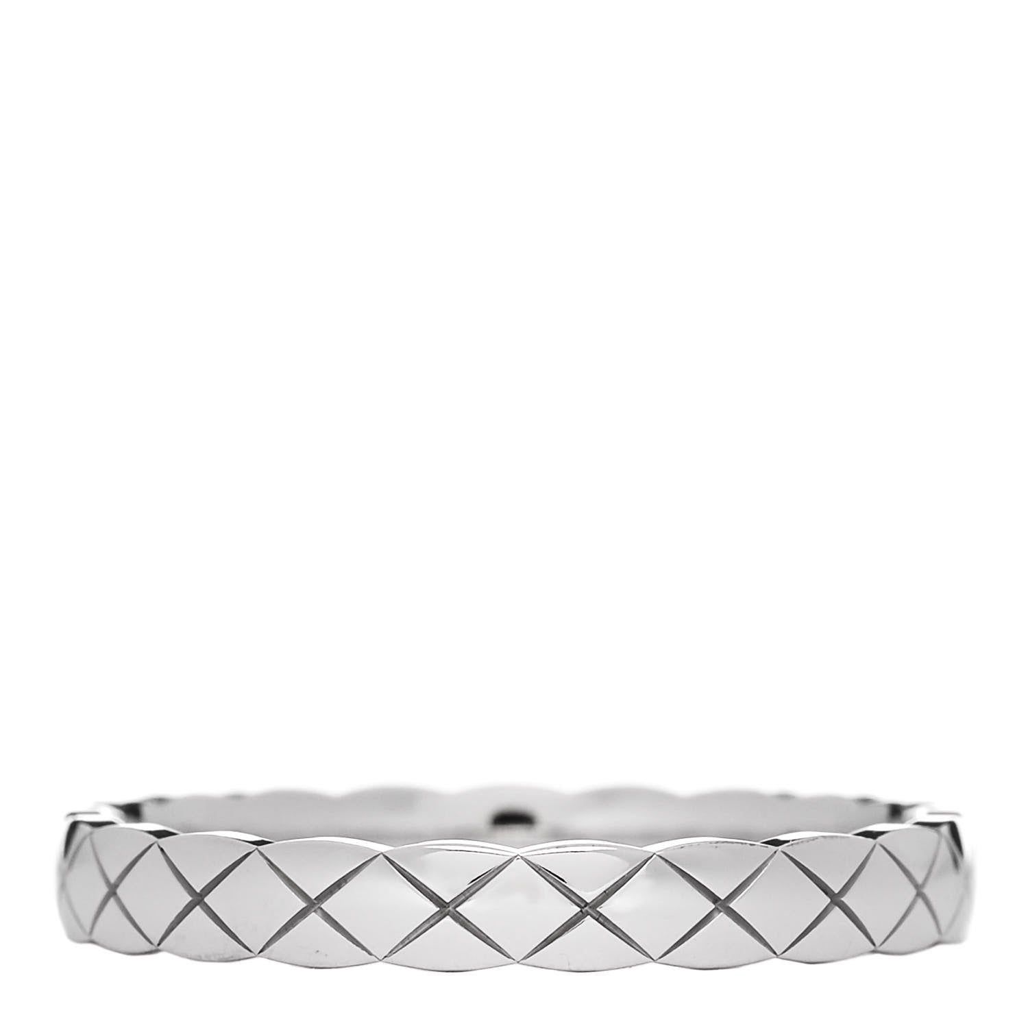 Chanel 18K White Gold Mini Coco Crush Ring 64 10.75 3 of 5