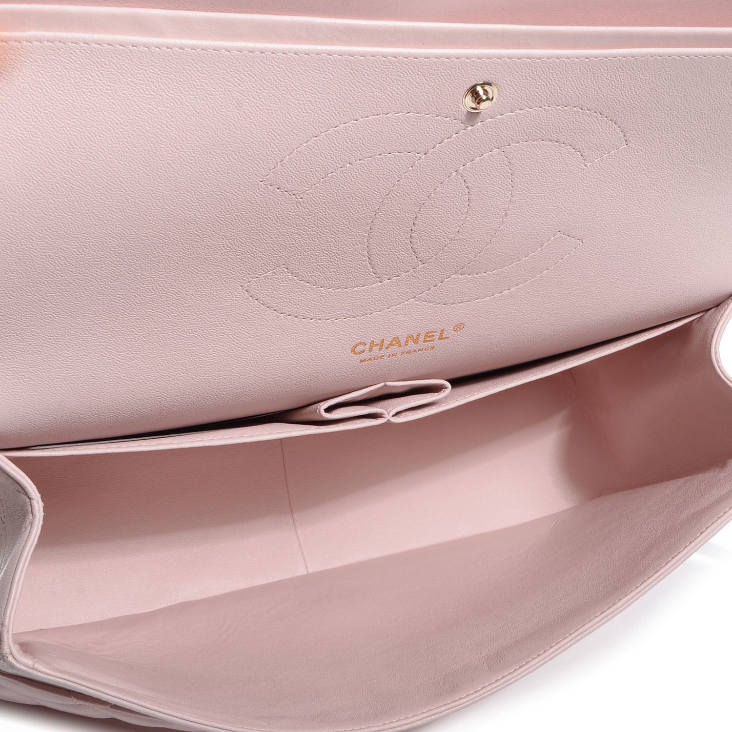 Chanel Lambskin Quilted Jumbo Double Flap Light Pink 8 of 9