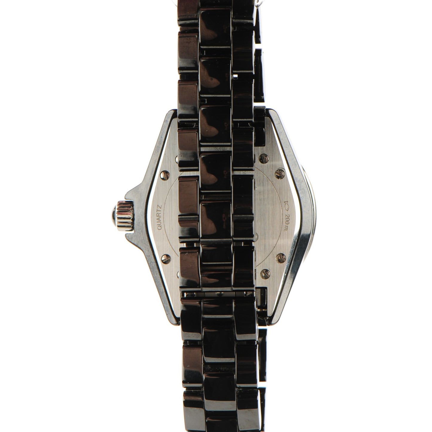 Stainless Steel Ceramic Diamond 33mm J12 Quartz Watch Black