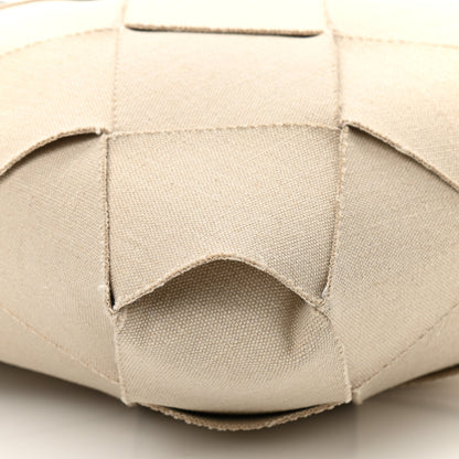 Bottega Veneta Canvas French Calfskin Small Slip Tote 8 of 9