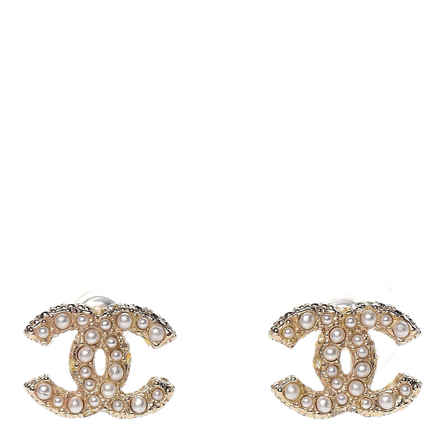 Pearl CC Earrings Light Gold