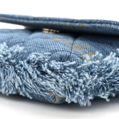 Chanel Denim Quilted Denim Mood Clutch With Chain Blue Multicolor 9 of 11