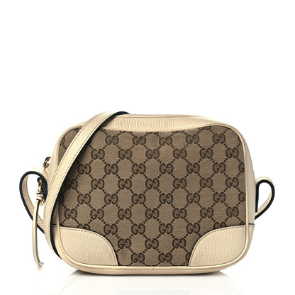 Gucci Monogram Dollar Calfskin Mini Bree Messenger Bag Beige Ebony Avoire 1 of 17