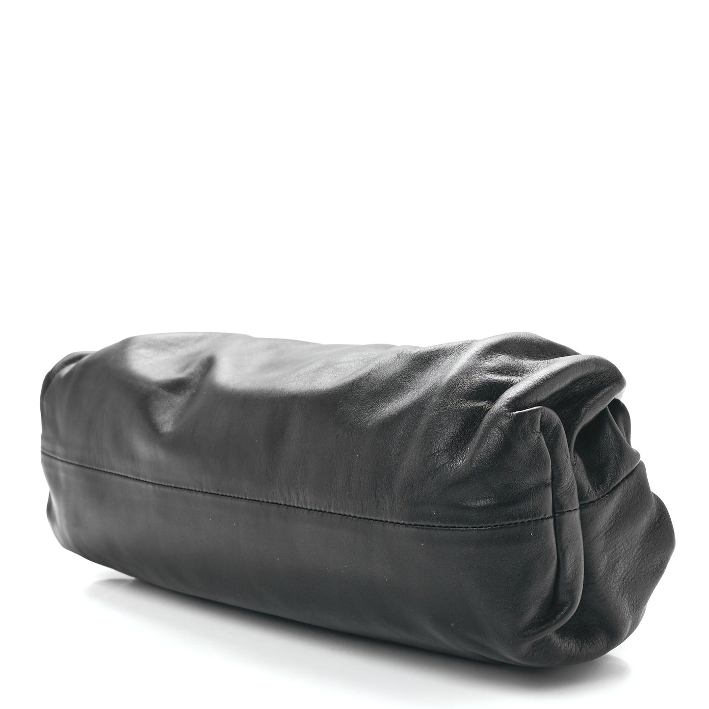 Smooth Butter Calf The Pouch Oversized Clutch Black