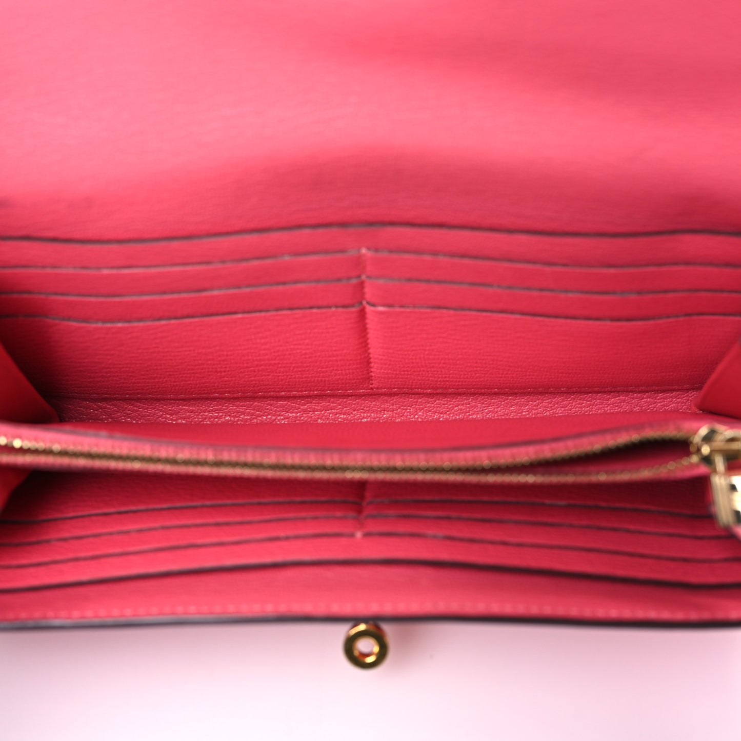 Chevre Mysore Kelly Longue Wallet Rose Azalee