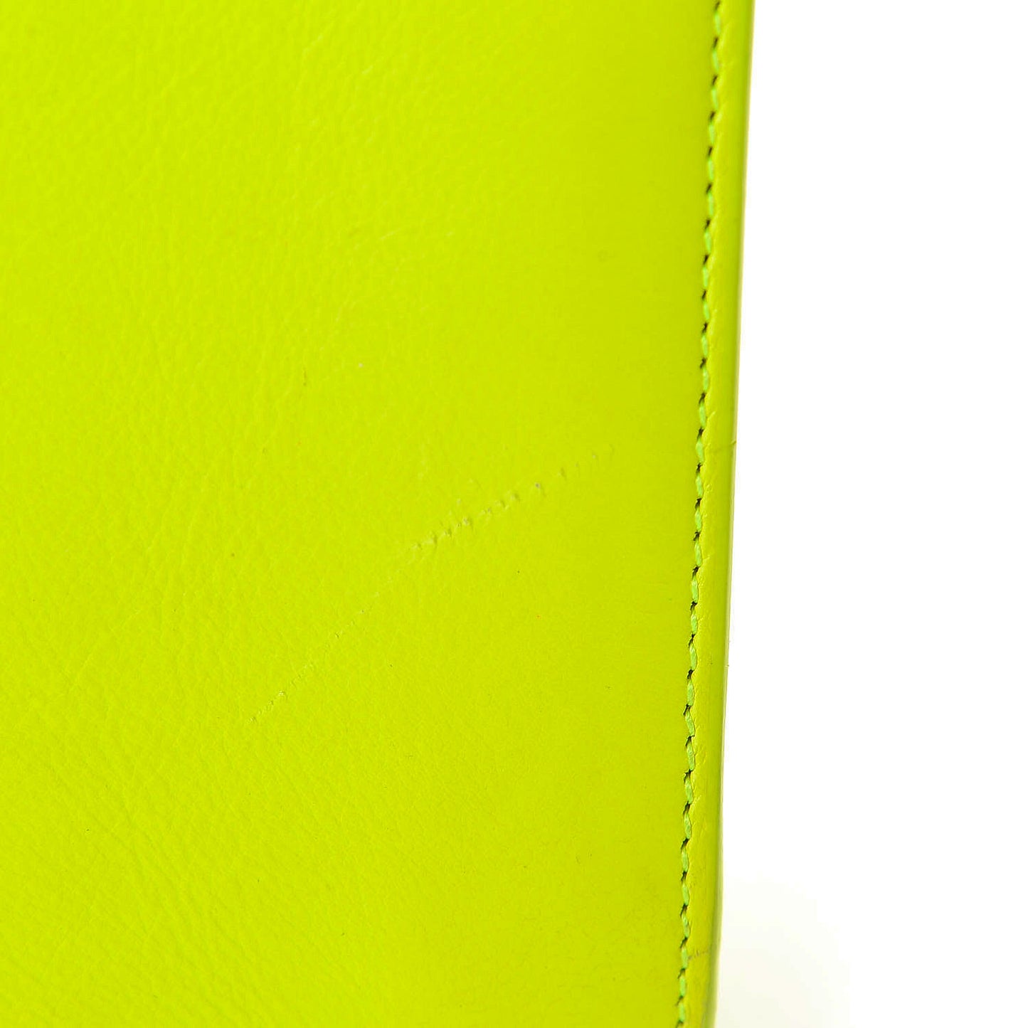 Calfskin Nano Sac De Jour Neon Yellow