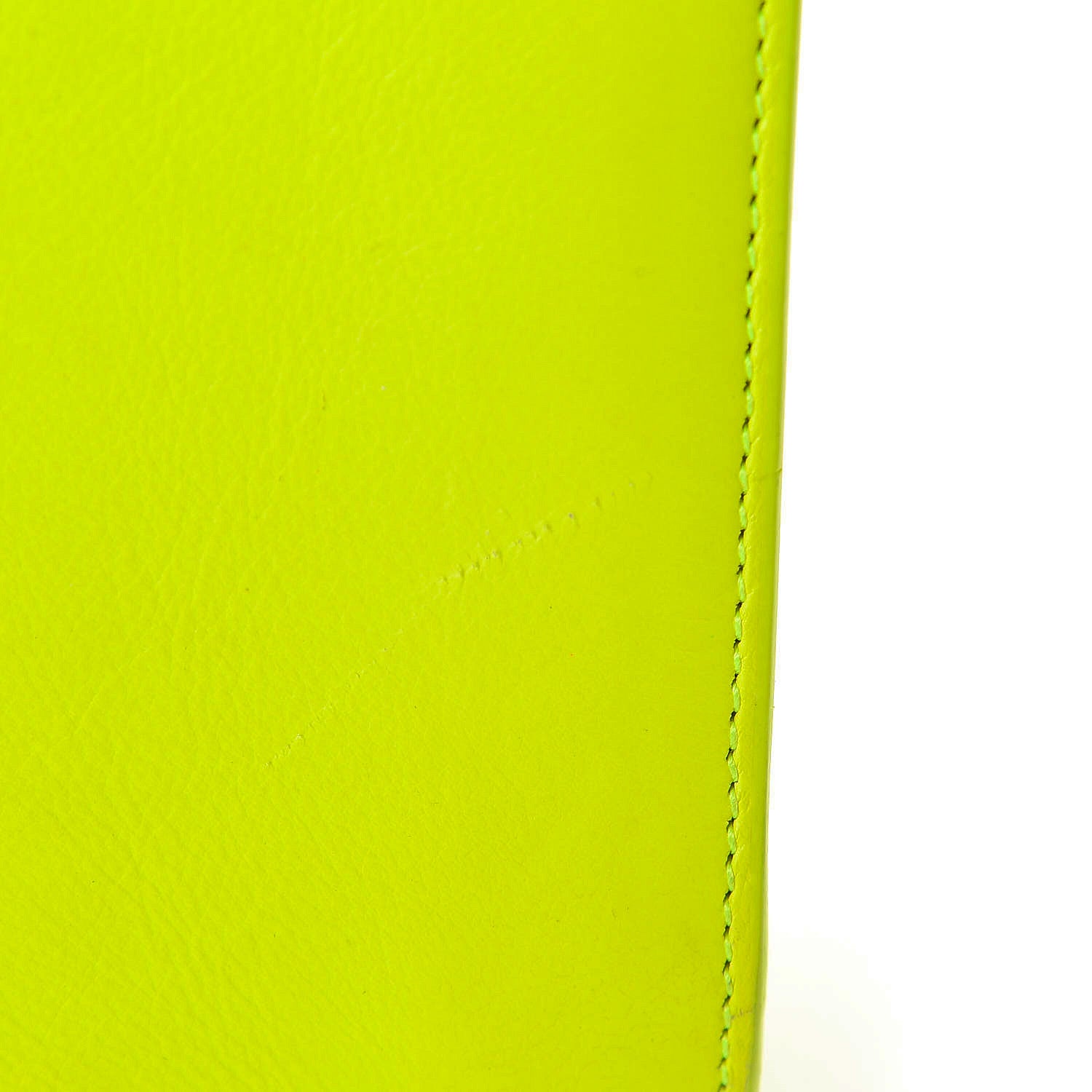 Saint Laurent Calfskin Nano Sac De Jour Neon Yellow 15 of 24
