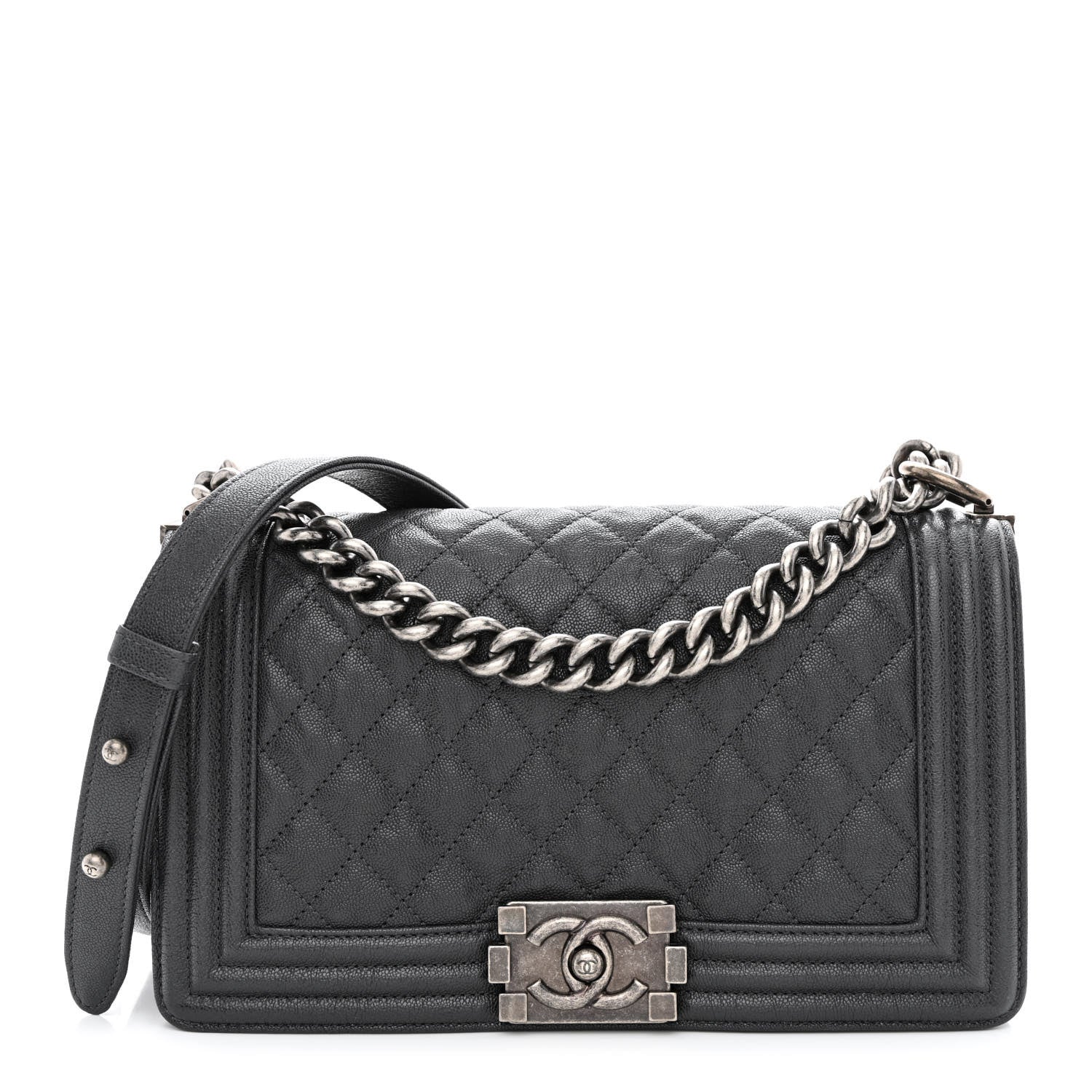 Chanel Caviar Quilted Medium Boy Flap Grey 1 of 11