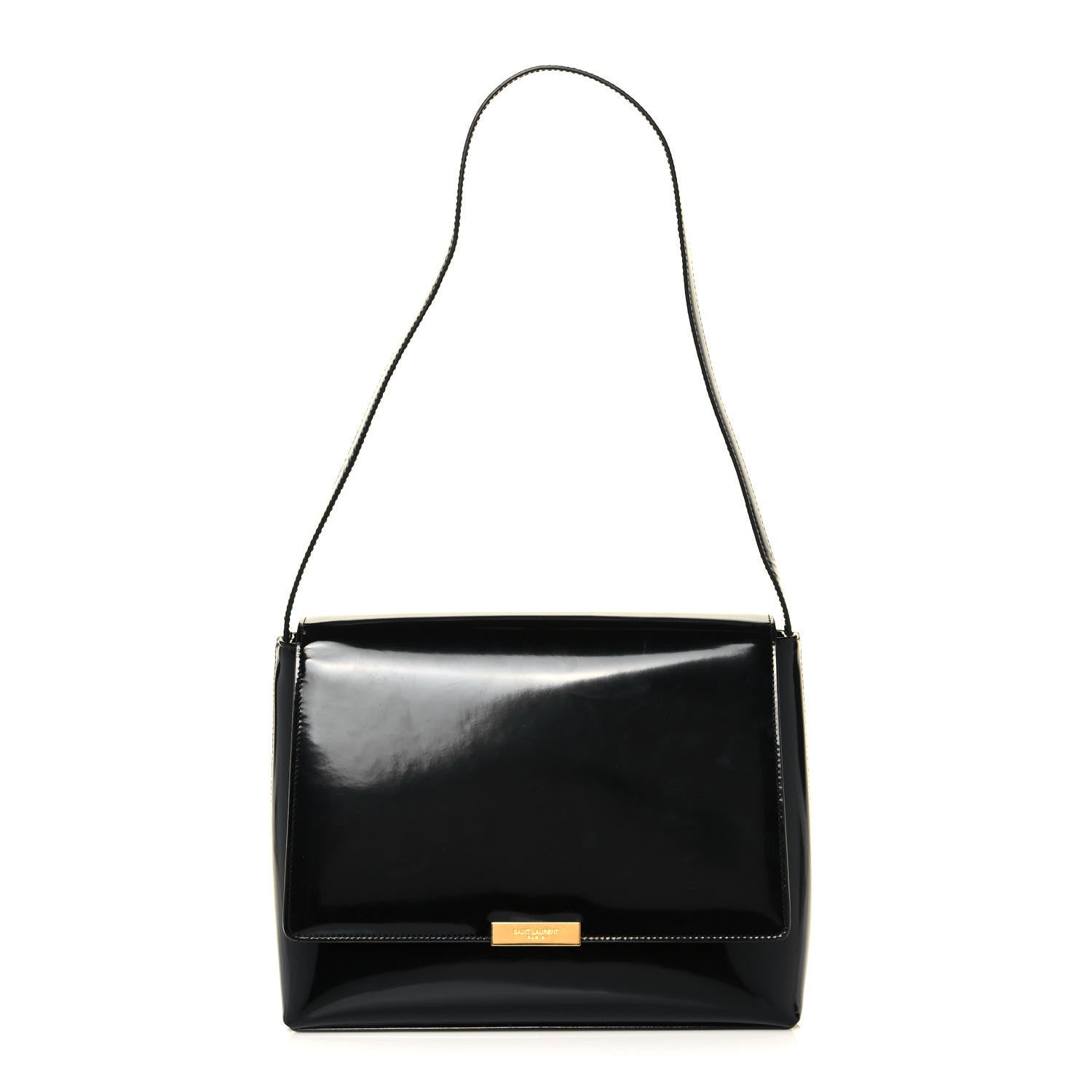 Saint Laurent Patent Le 90 Shoulder Bag Black 1 of 18