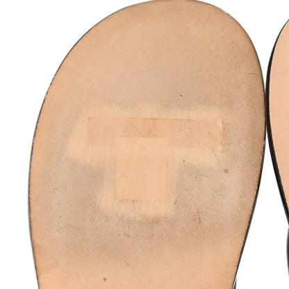 Chanel Lambskin CC Thong Sandals 36 Black 7 of 8