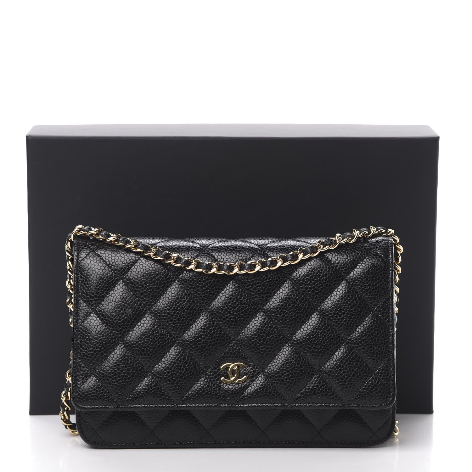 Chanel Caviar Quilted Wallet On Chain WOC Black 12 of 12
