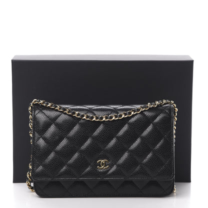 Chanel Caviar Quilted Wallet On Chain WOC Black 12 of 12