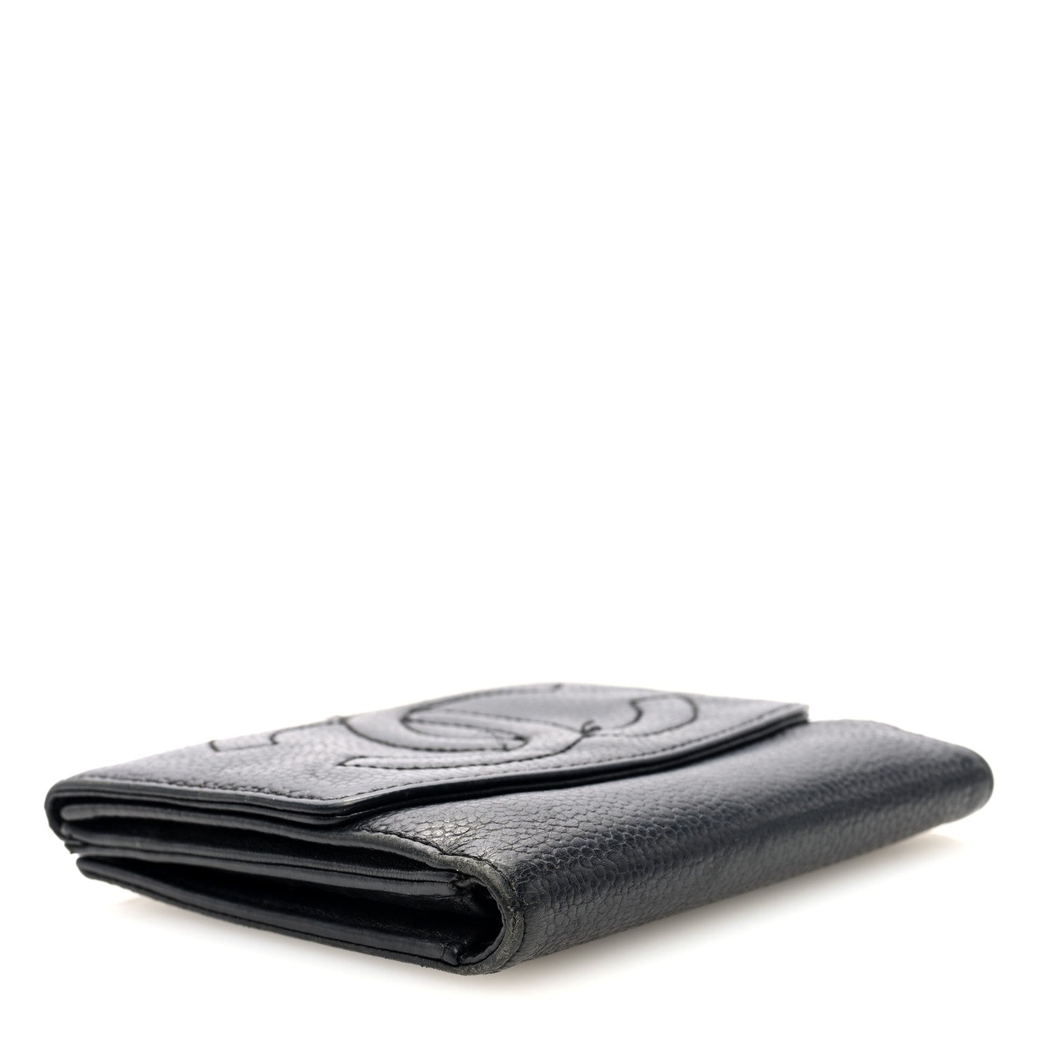 Chanel Caviar Timeless CC Compact French Wallet Black 4 of 7