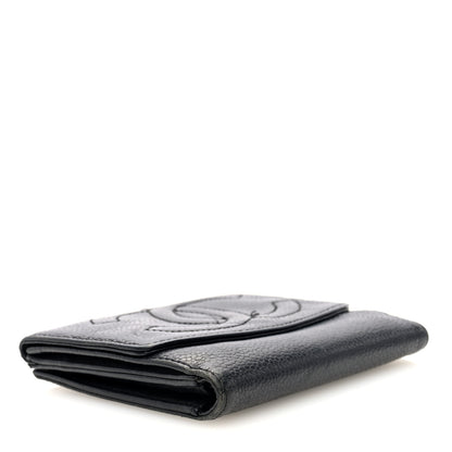Chanel Caviar Timeless CC Compact French Wallet Black 4 of 7