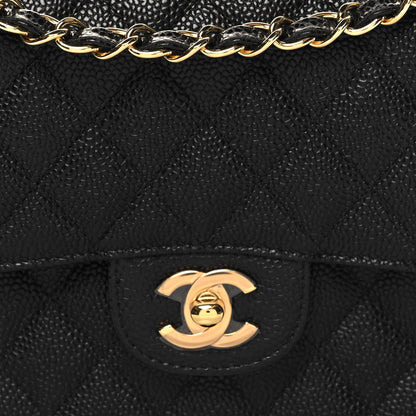 Chanel Caviar Quilted Medium Double Flap Black 9 of 11