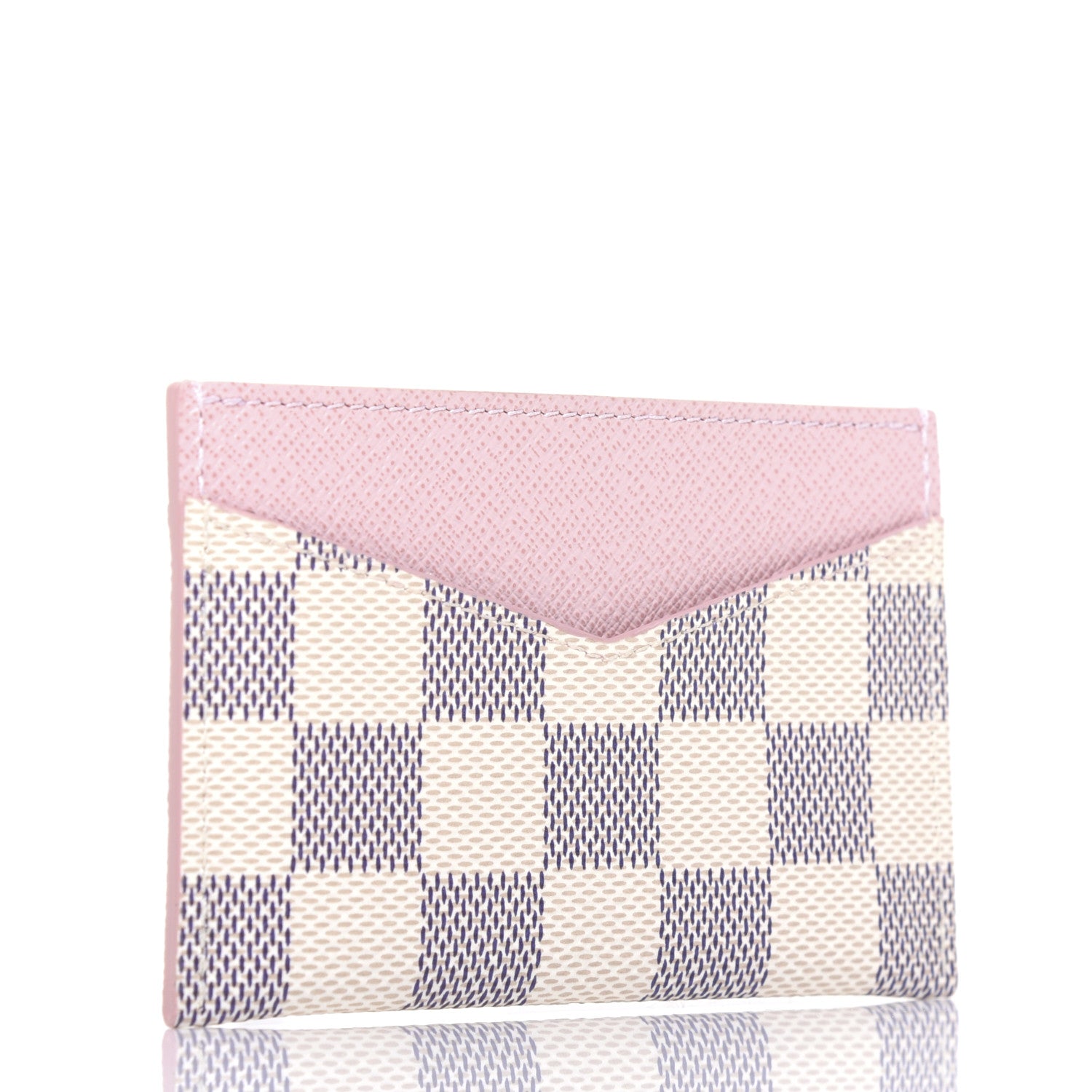 Louis Vuitton Damier Azur Daily Card Holder Rose Ballerine 3 of 8
