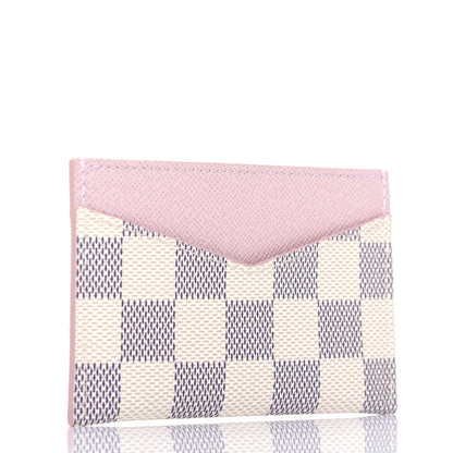 Louis Vuitton Damier Azur Daily Card Holder Rose Ballerine 3 of 8