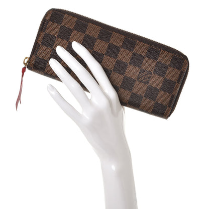 Louis Vuitton Damier Ebene Clemence Wallet Cherry 2 of 7