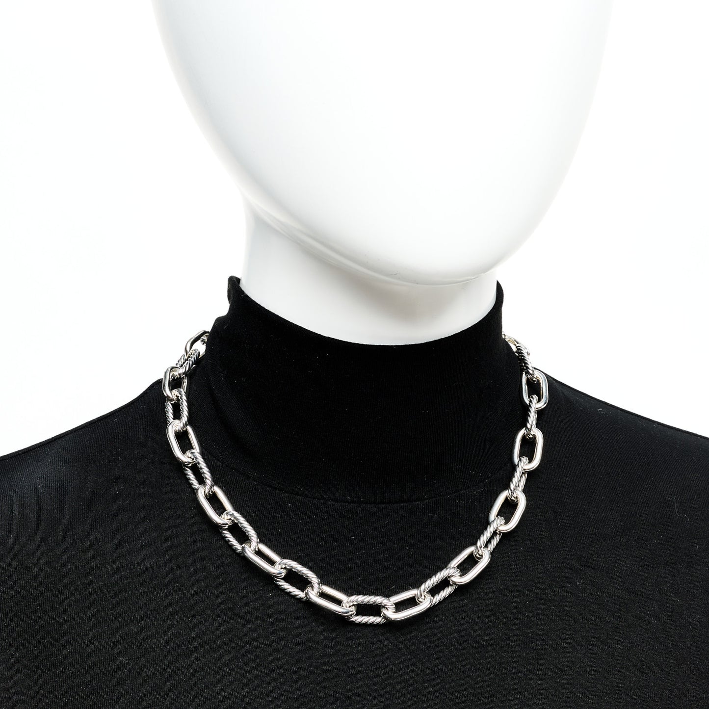 Sterling Silver 18K Yellow Gold 11mm Madison Chain Toggle Necklace