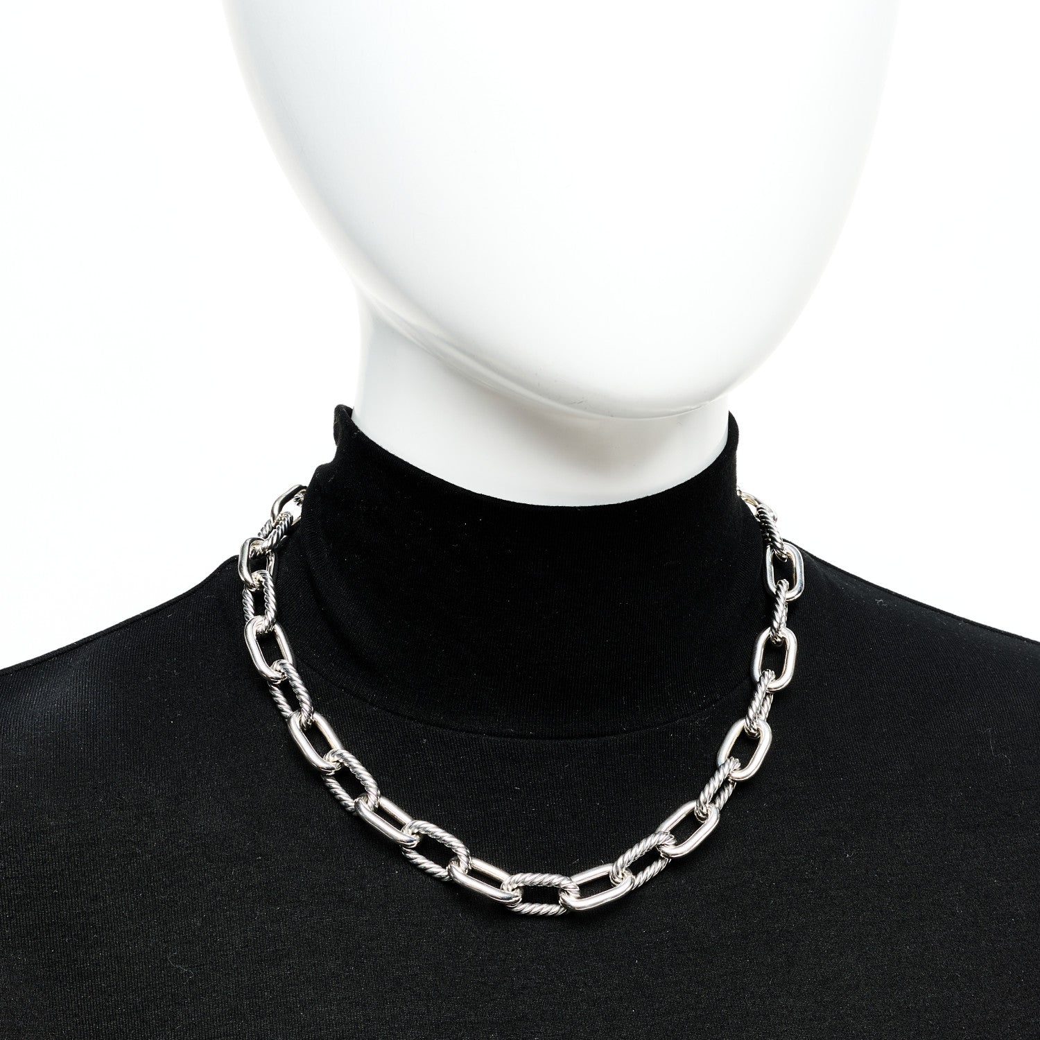 David Yurman Sterling Silver 18K Yellow Gold 11mm Madison Chain Toggle Necklace 2 of 6