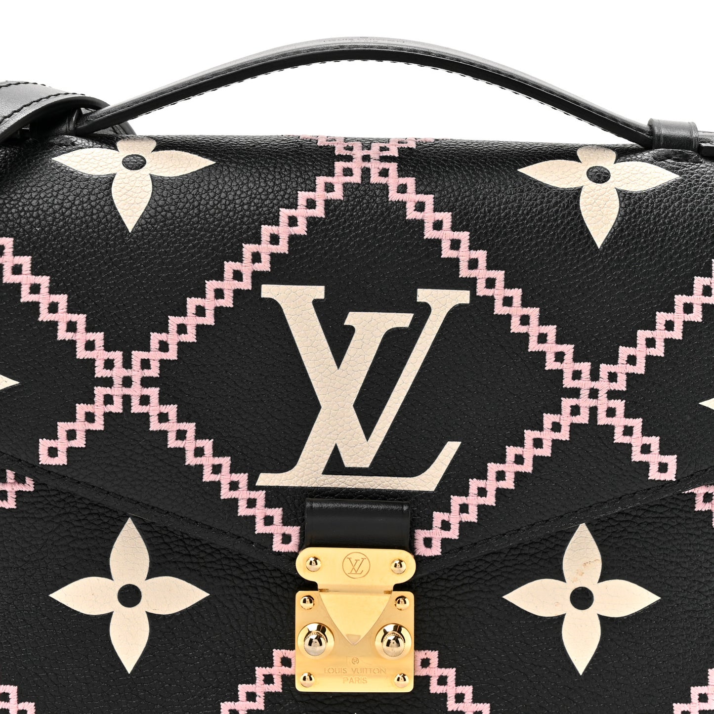 Empreinte Monogram Giant Broderies Pochette Metis Black