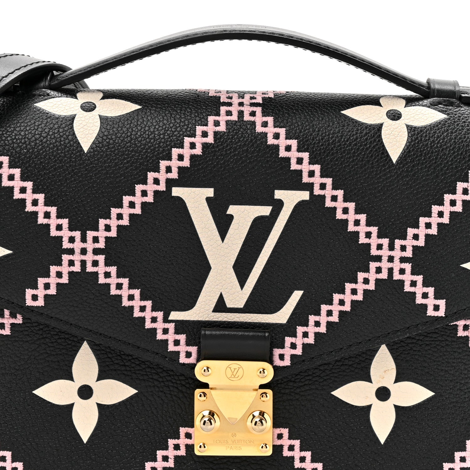 Louis Vuitton Empreinte Monogram Giant Broderies Pochette Metis Black 8 of 10