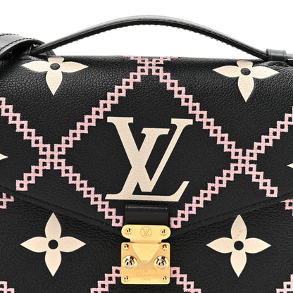 Louis Vuitton Empreinte Monogram Giant Broderies Pochette Metis Black 8 of 10