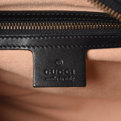 Gucci Calfskin Matelasse Medium GG Marmont Chain Shoulder Bag Black 7 of 8