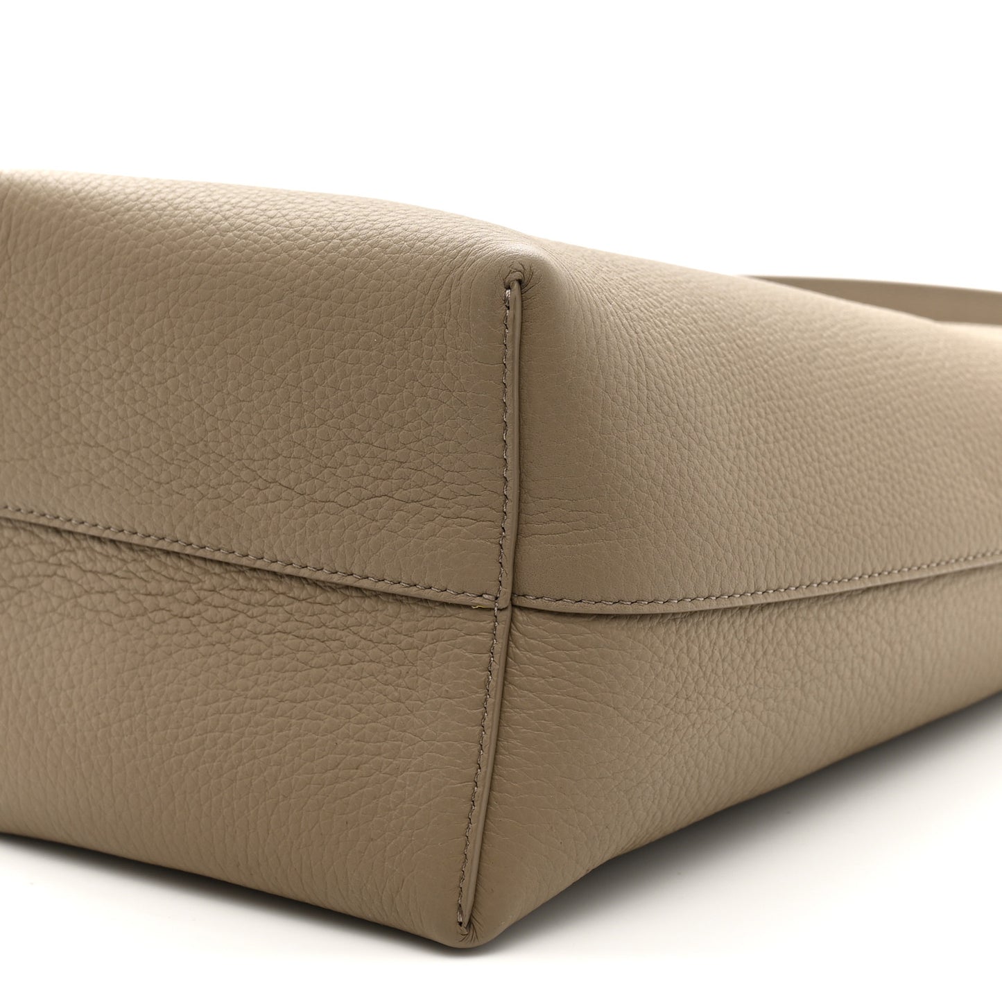 Grained Calfskin Small N/S Park Tote Dark Taupe