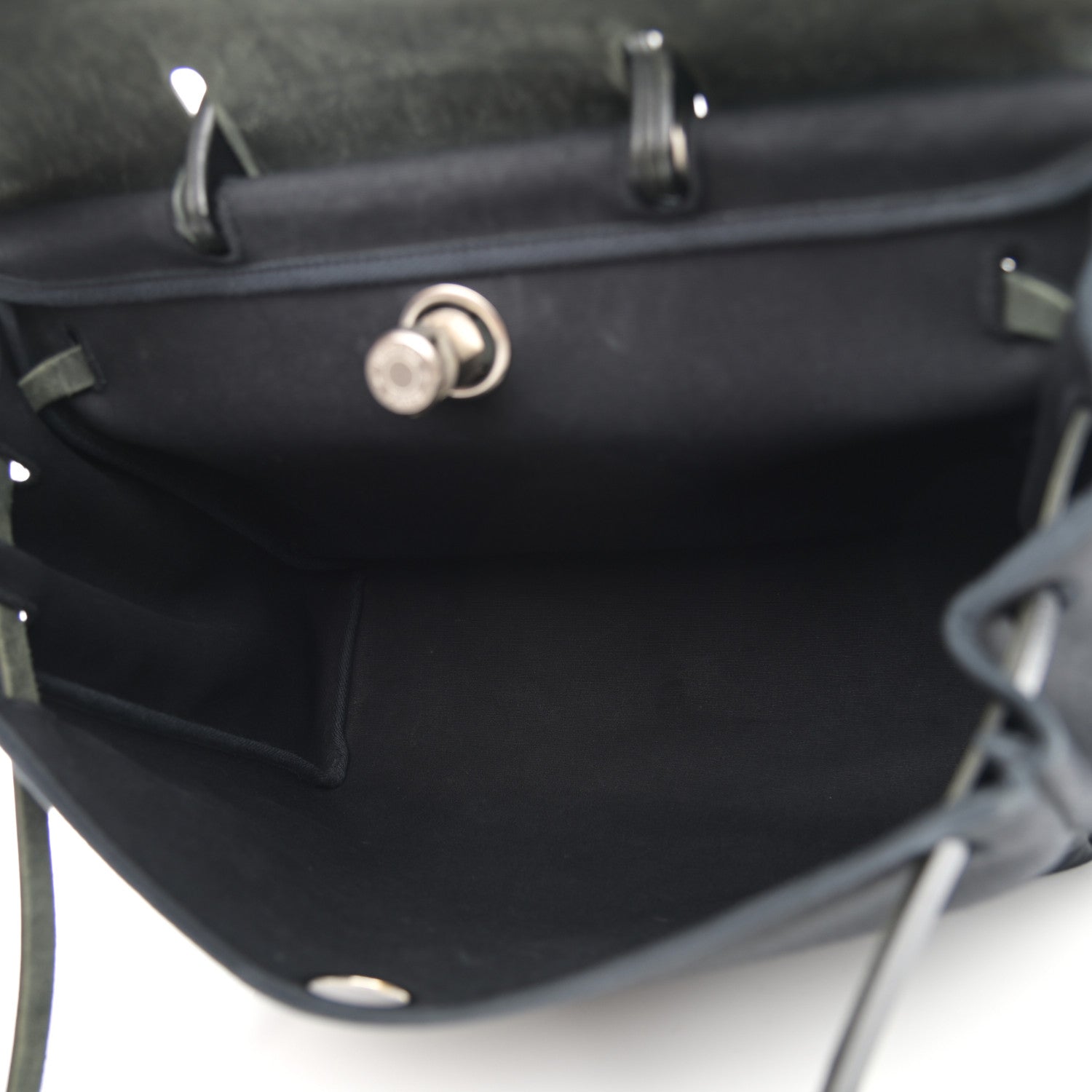 Hermes Toile Vache Calfskin Herbag 39 MM Black 6 of 12