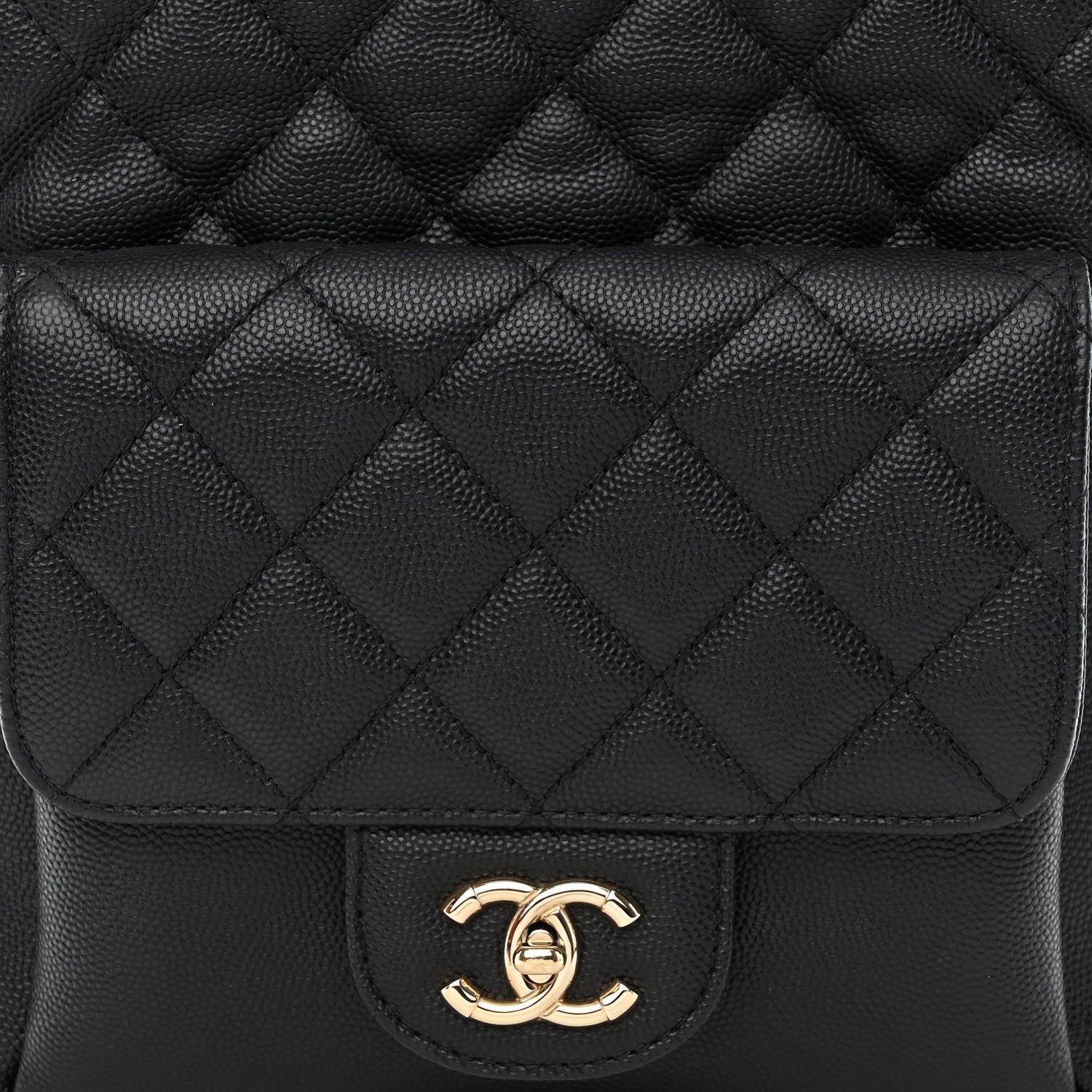 Chanel Caviar Quilted Medium Zip Around Backpack Black 8 of 10