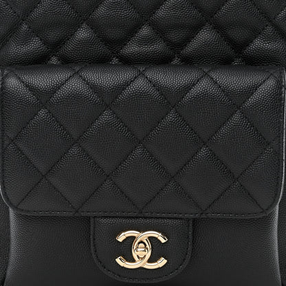 Chanel Caviar Quilted Medium Zip Around Backpack Black 8 of 10