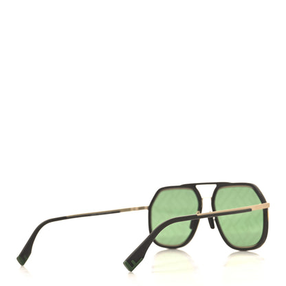 Fendi Metal Geometric FF Sunglasses FE40041U Green Gold 4 of 7