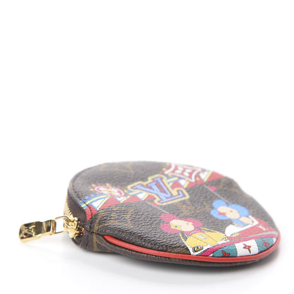 Louis Vuitton Monogram 2020 Christmas Animation Bumper Cars Round Coin Purse Coquelicot 3 of 5