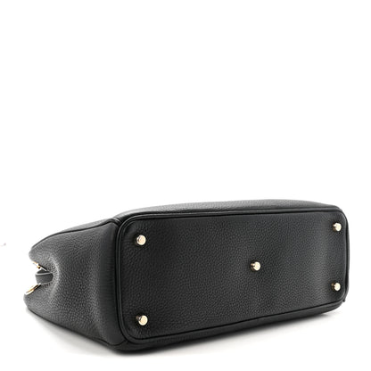 Christian Dior Bullcalf Medium Diorissimo Tote Black Rose Indien 5 of 11