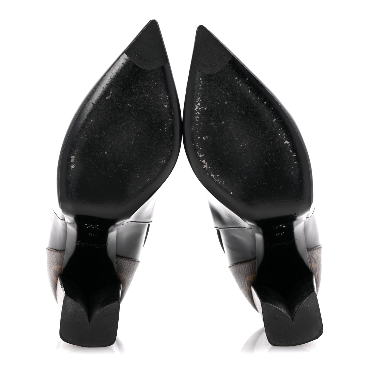 Calfskin Monogram Matchmake Low Boots 38 Black