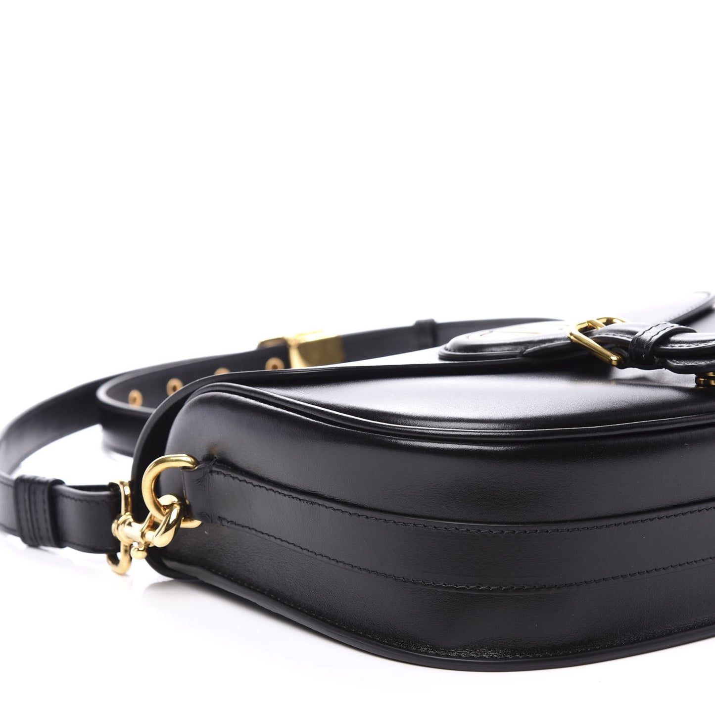 Box Calfskin Medium Bobby Flap Black