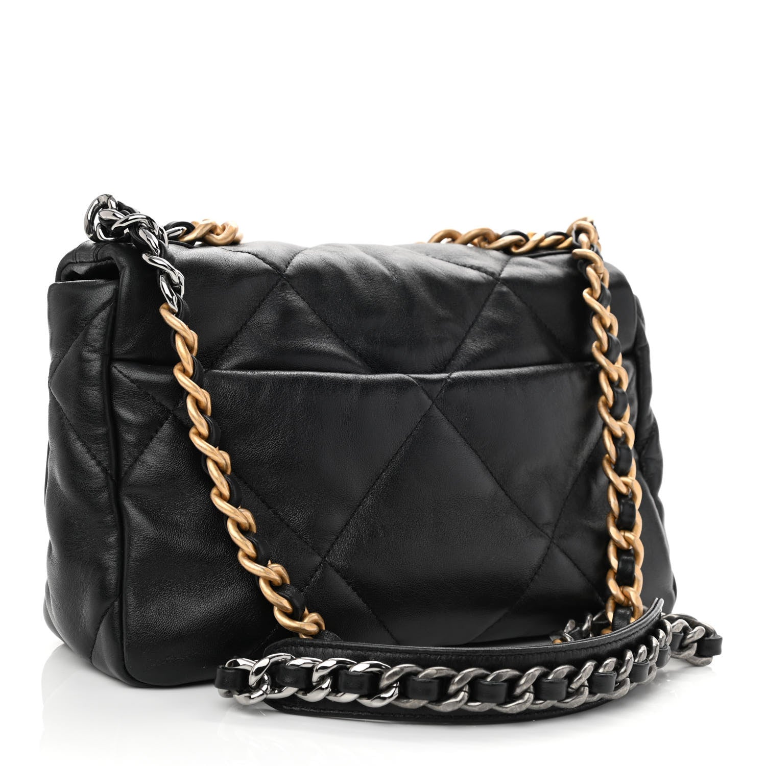Chanel Lambskin Quilted Medium Chanel 19 Flap Black 3 of 12