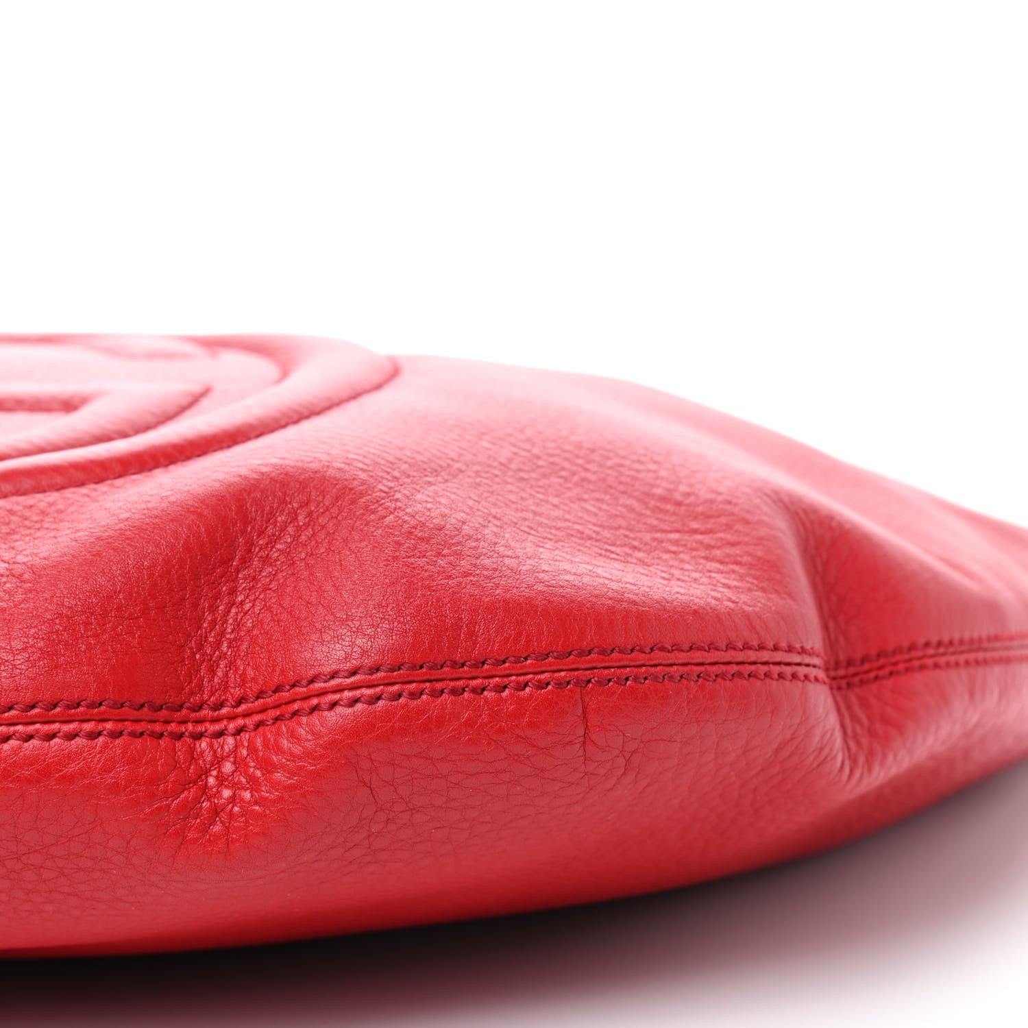 Gucci Pebbled Calfskin Medium Soho Hobo Red 7 of 10