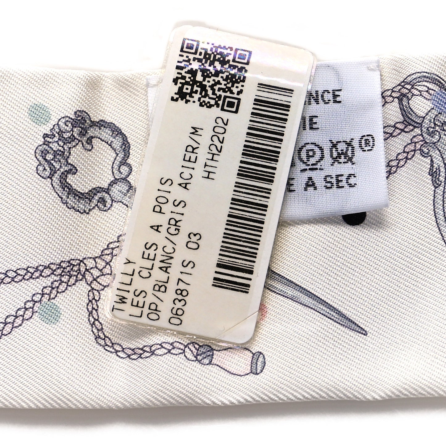 Silk Les Cles A Pois Twilly White Gris Acier