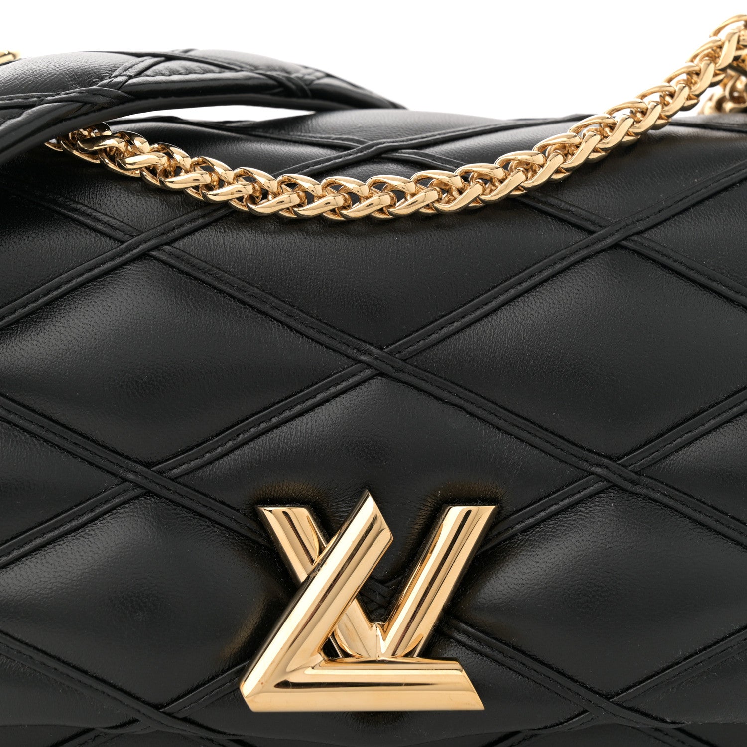 Louis Vuitton Lambskin Malletage GO-14 PM NM Black 8 of 10