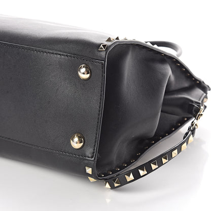 Valentino Garavani Vitello Rockstud Dome Shopper Black 10 of 11