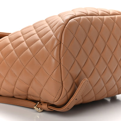 Chanel Lambskin Quilted Large Urban Spirit Backpack Dark Beige 7 of 8