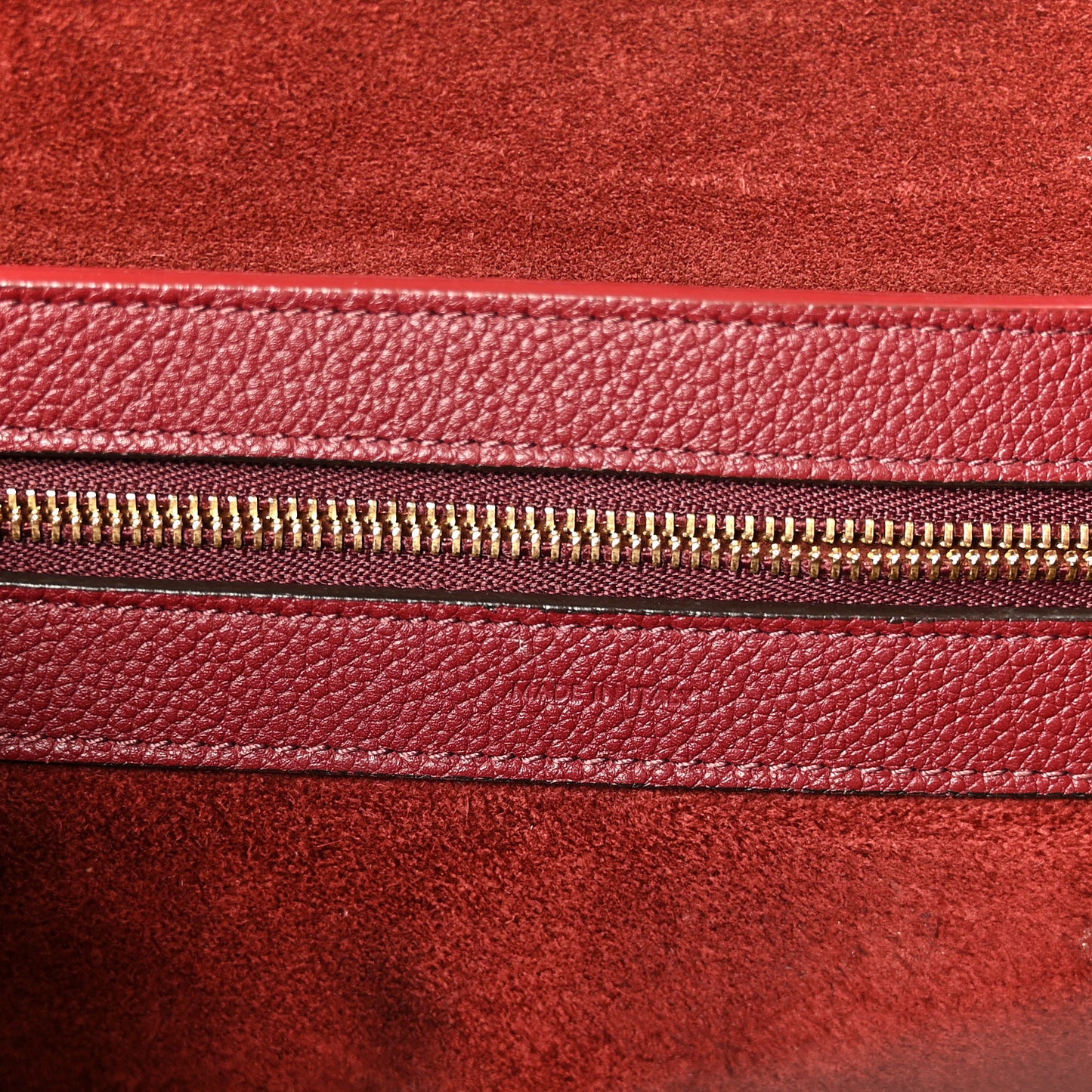 Soft Grained Calfskin Small Belt Cabas Phantom Light Burgundy
