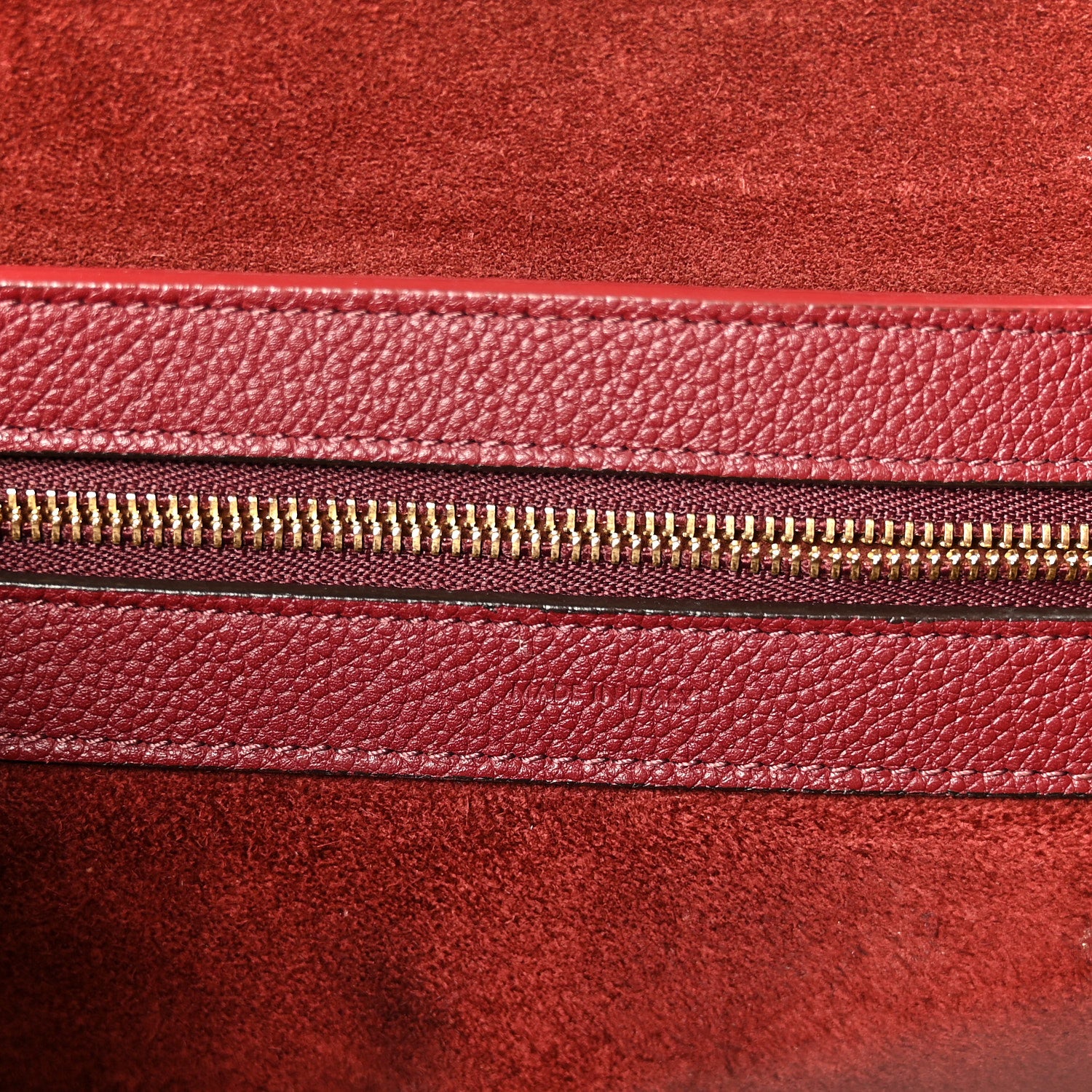 Celine Soft Grained Calfskin Small Belt Cabas Phantom Light Burgundy 6 of 13