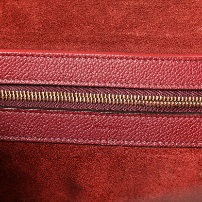 Celine Soft Grained Calfskin Small Belt Cabas Phantom Light Burgundy 6 of 13