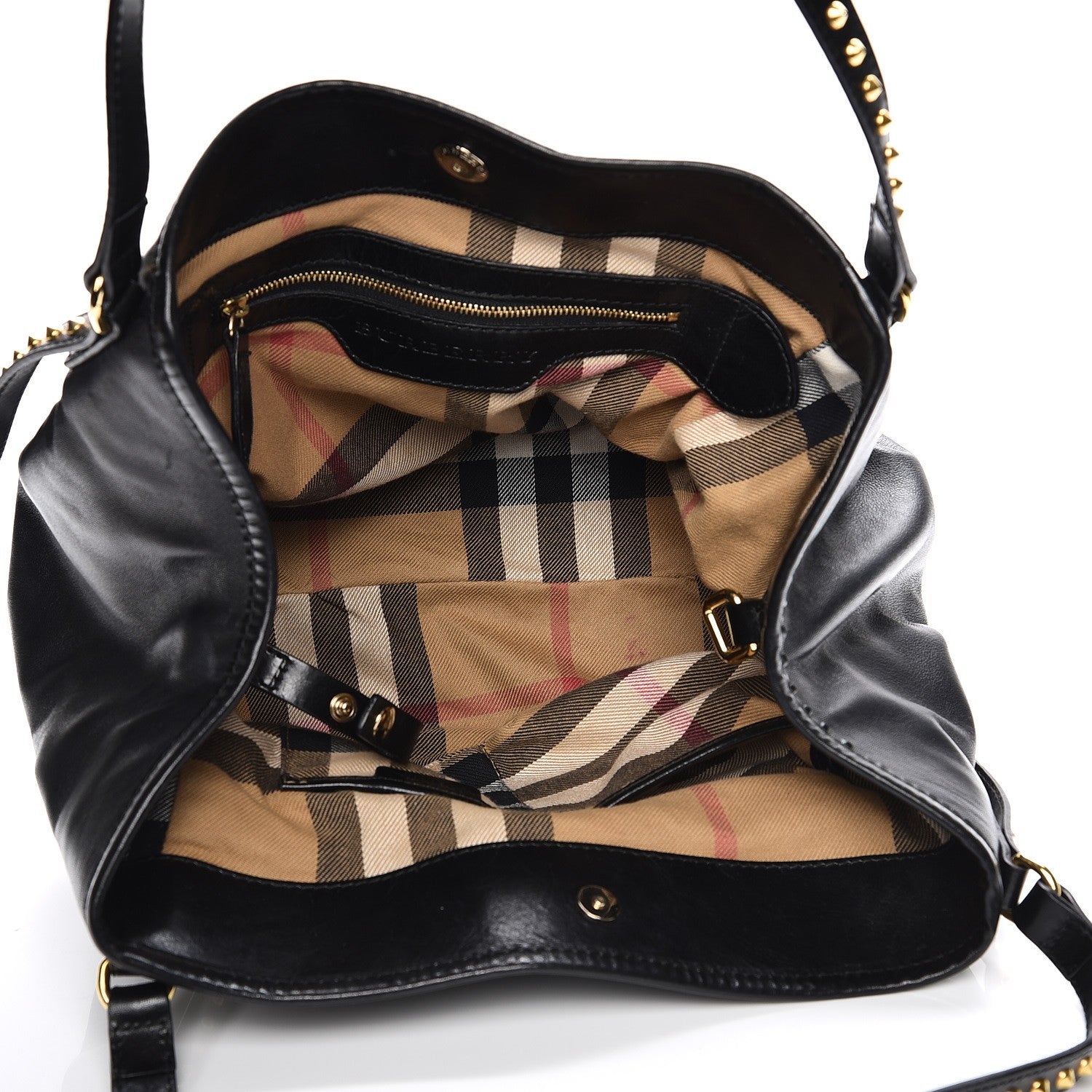 Burberry Lambskin Bridle Studs Small Canterbury Tote Black 5 of 15